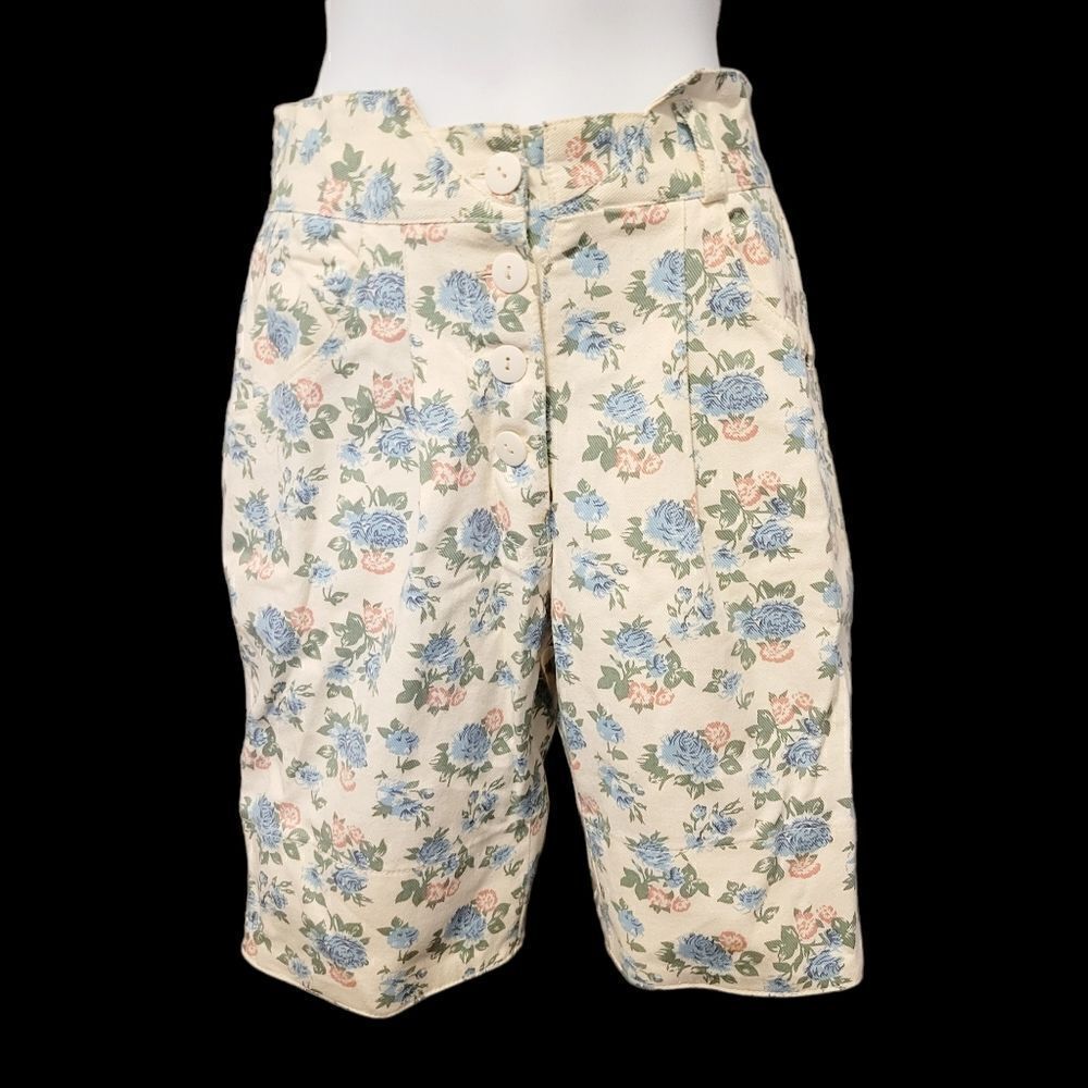 Vintage Y2K Floral Pattern Shorts Pants Jeans Size: Small